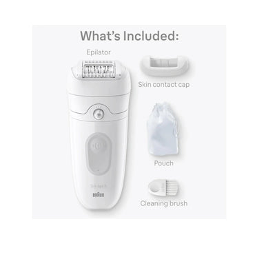 Braun Epilator Silk-Epil 5, Hair Removal Device, Women Shaver – Trimmer, Wet – Dry, Includes Skin Contact Cap [Grey], BRA-SE5011