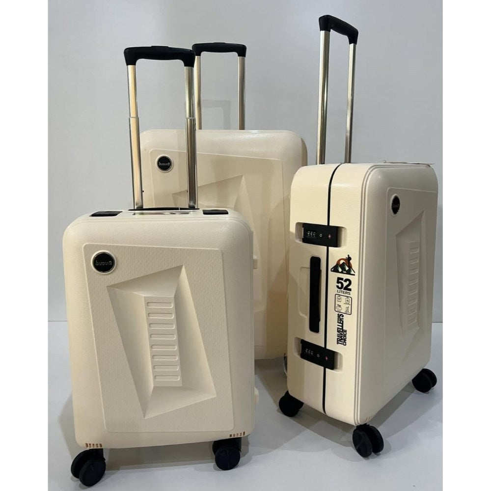Bubule, 3-Piece Luggage Set Travel Lightweight Suitcases With Rolling Wheels, Tsa Lock & Moulded Corner, Carry On Luggages For Business, Trip, (20'/24'/28')