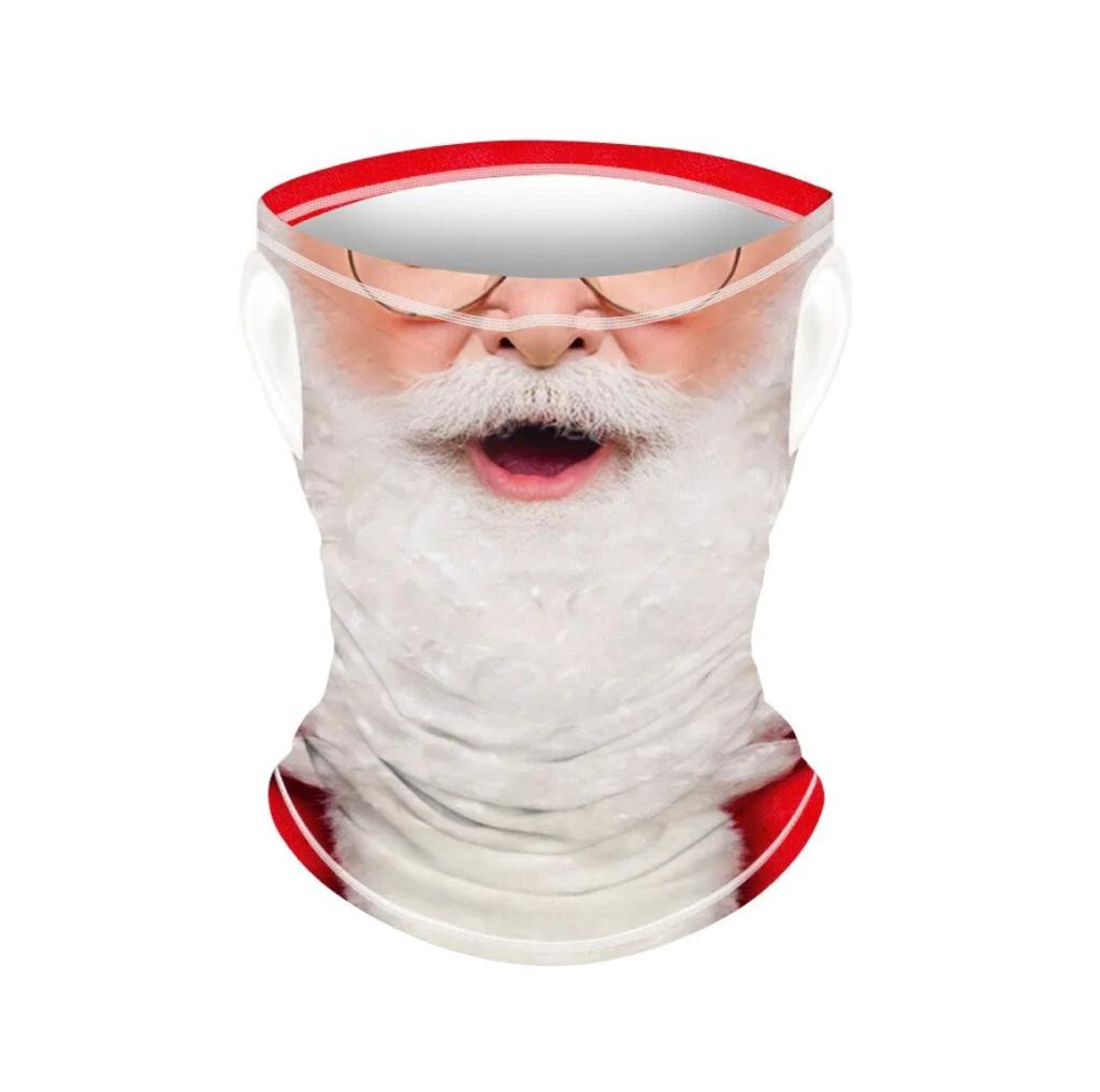 Smile Yalla, Multi Head Wear Scarf, Christmas Santa Beard, Big