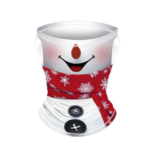 Smile Yalla, Multi Head Wear Scarf, Christmas Snow Man Santa, Small
