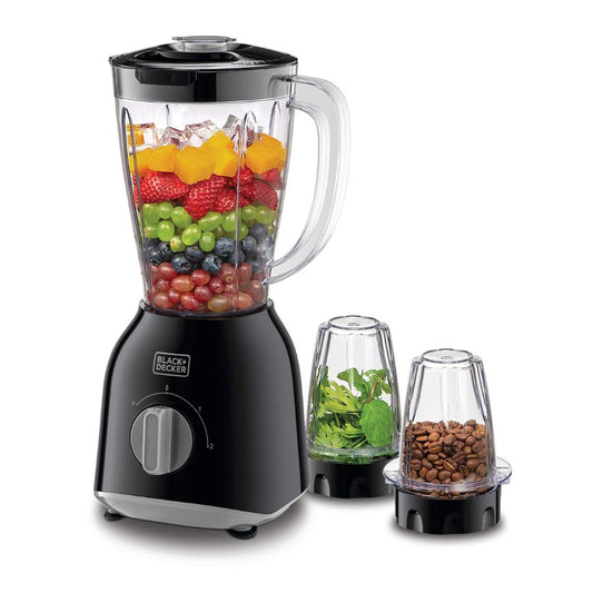 Black+Decker, Blender 400W 5 Blender With 2 X Grinder Mills,