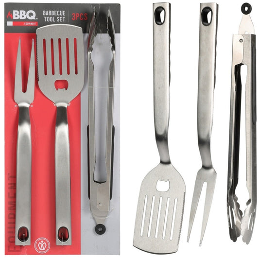Set 3 Pcs Stainless Steel Barbecue Tools