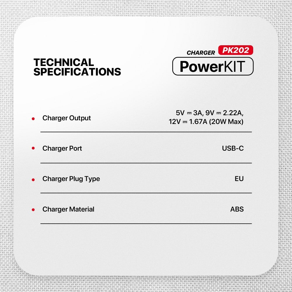 Fantech, Power Kit Pk202Cc ? 20W Pd Fast Charging, Available in Different Models