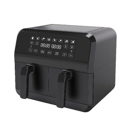 Campomatic, Dual Air Fryer XXL, Dual Cyclone, 9L, 2.4Kg, 1700W