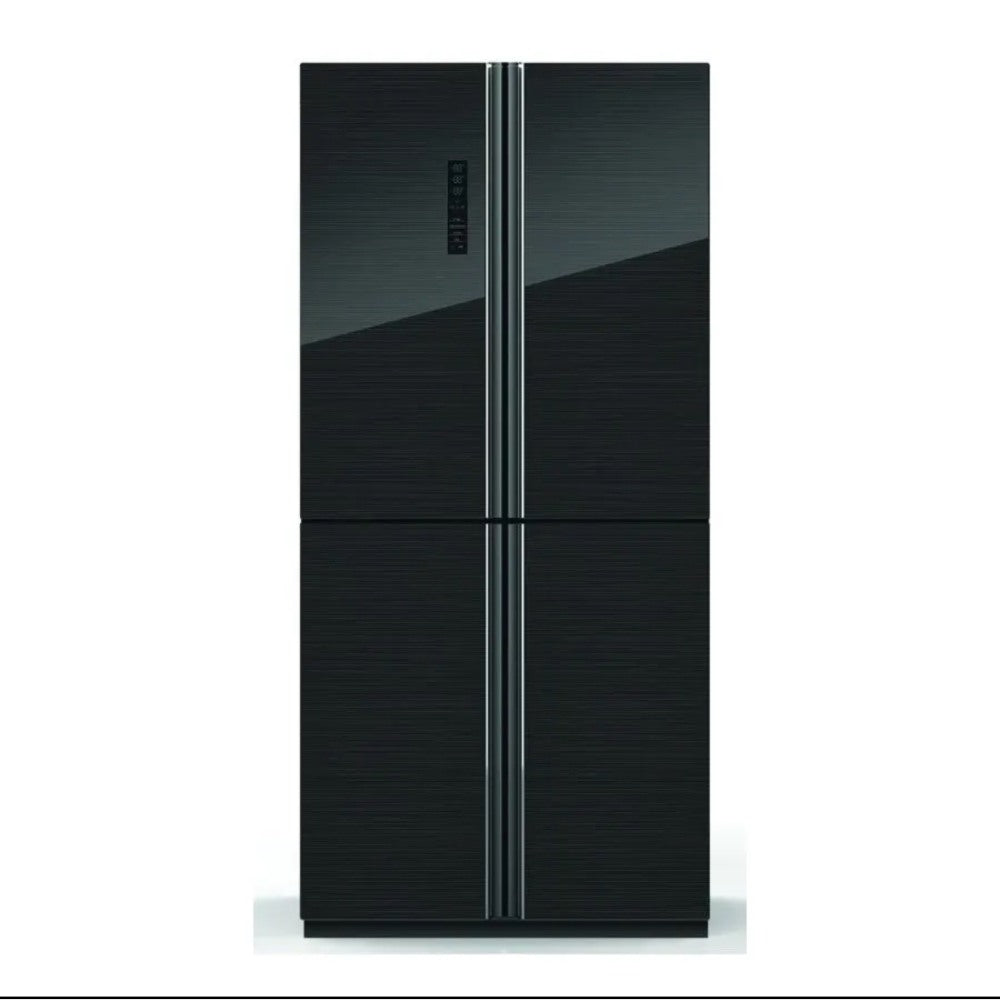 Campomatic, Refrigerator Glass Black 4 Doors Bottom Freezer, Quatro Inverter