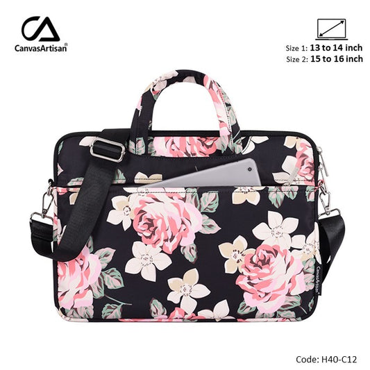 Canvasartisan, Friendly Laptop Bag H40-C12 Black, Durable And Water-Resistant, Available in Different Sizes