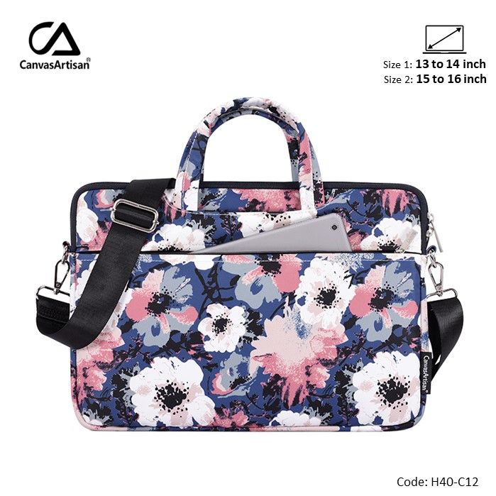 Canvasartisan, Friendly Laptop Bag H40-C12 Blue, Durable And Water-Resistant, Available in Different Sizes