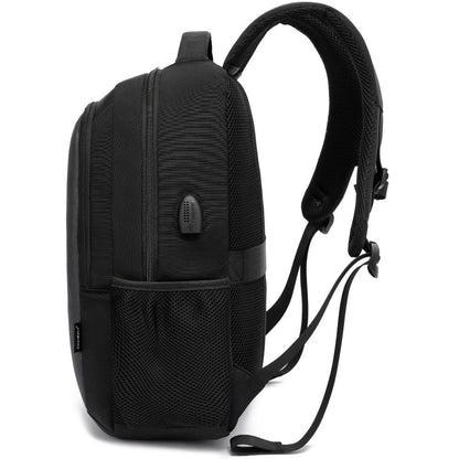 CoolBell, Travel Backpack, Business Laptop Backpack, Water Resistant Hiking School Backpack, College Student Book Bag With Usb Charging Port, Black