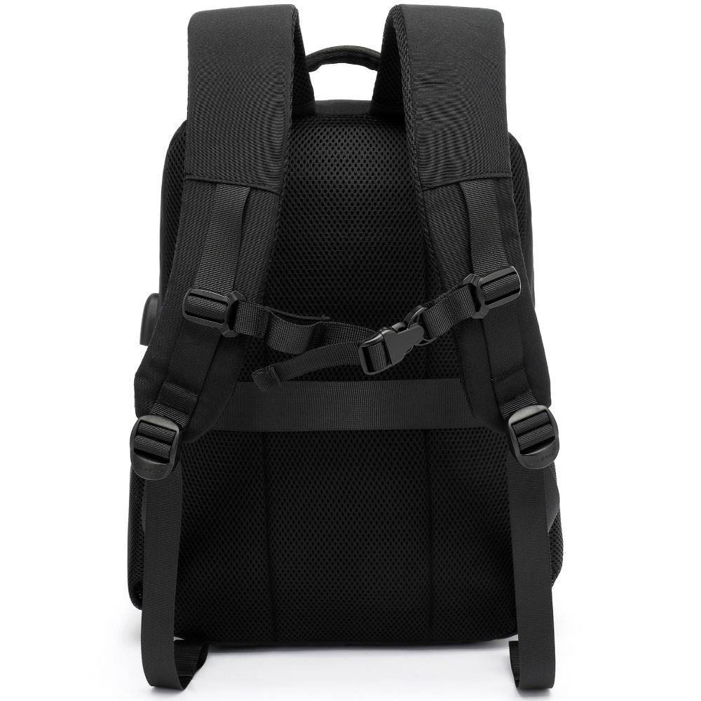 CoolBell, Travel Backpack, Business Laptop Backpack, Water Resistant Hiking School Backpack, College Student Book Bag With Usb Charging Port, Black