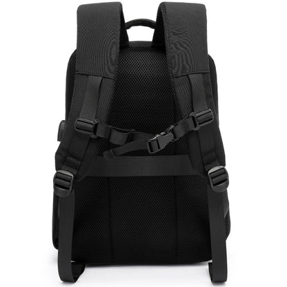 CoolBell, Travel Backpack, Business Laptop Backpack, Water Resistant Hiking School Backpack, College Student Book Bag With Usb Charging Port, Black