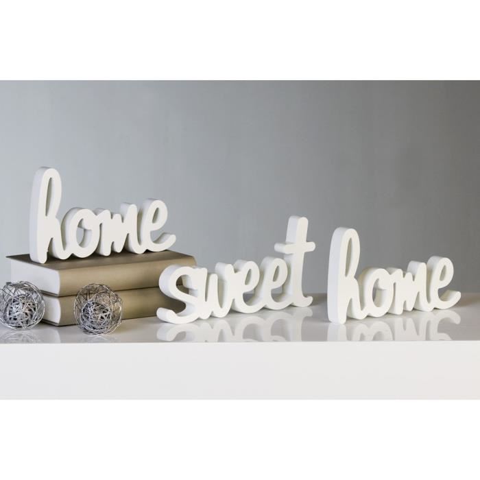Set 3 pcs white wording 'Home Sweet Home'