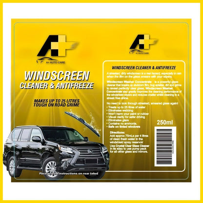 Windshield Washer Concentrate, Cleaner & Antifreeze, 250ml