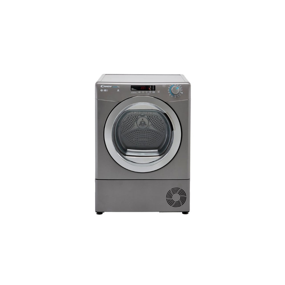 Candy, Dryer Front Load, 10Kg, Heat Pump, 900W, Smart Pro, A++ Energy, 18 Programs, XXL Door, Silver, CDY-H10A2TR