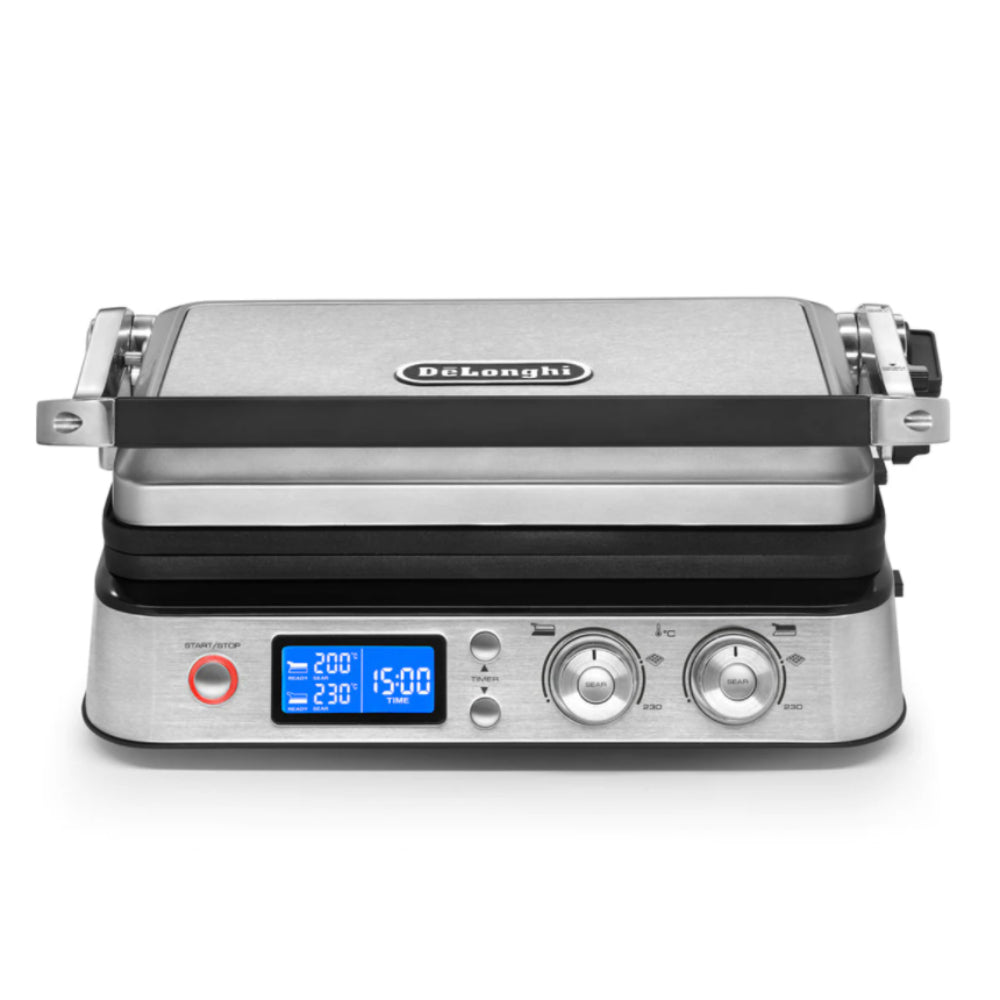 Delonghi, Multigrill, Panini Press & Indoor Grill With Large Non-Stick Cooking Surface, Adjustable Thermostat, 7 Functions, 2000W, Cgh1030