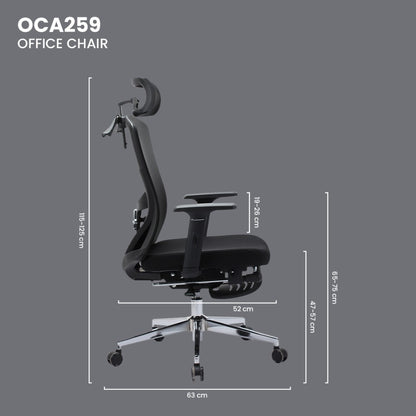 Fantech, Oc-A259S Black Office Chair