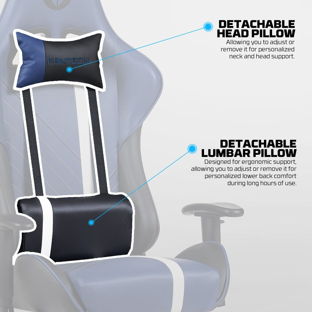 Fantech, Gc194 Ergonomic Gaming Chair With 2D Armrests, Extreme Stability Metal Base, Available in Different Colors