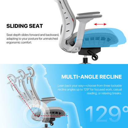 Fantech, OC1 PRO Professional Ergonomic Chair for All-Day Work Comfort Black, CHAIR D59