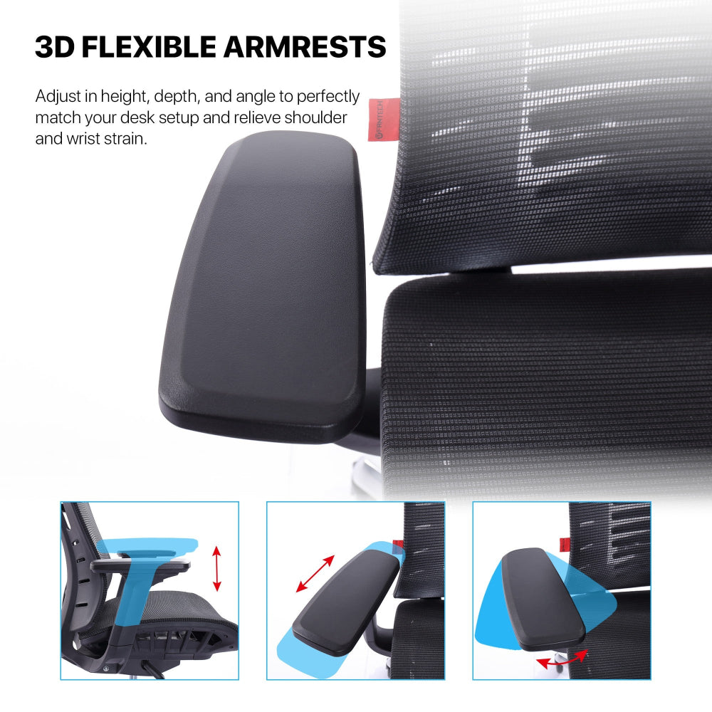 Fantech, OC1 PRO Professional Ergonomic Chair for All-Day Work Comfort Gray, CHAIR D60