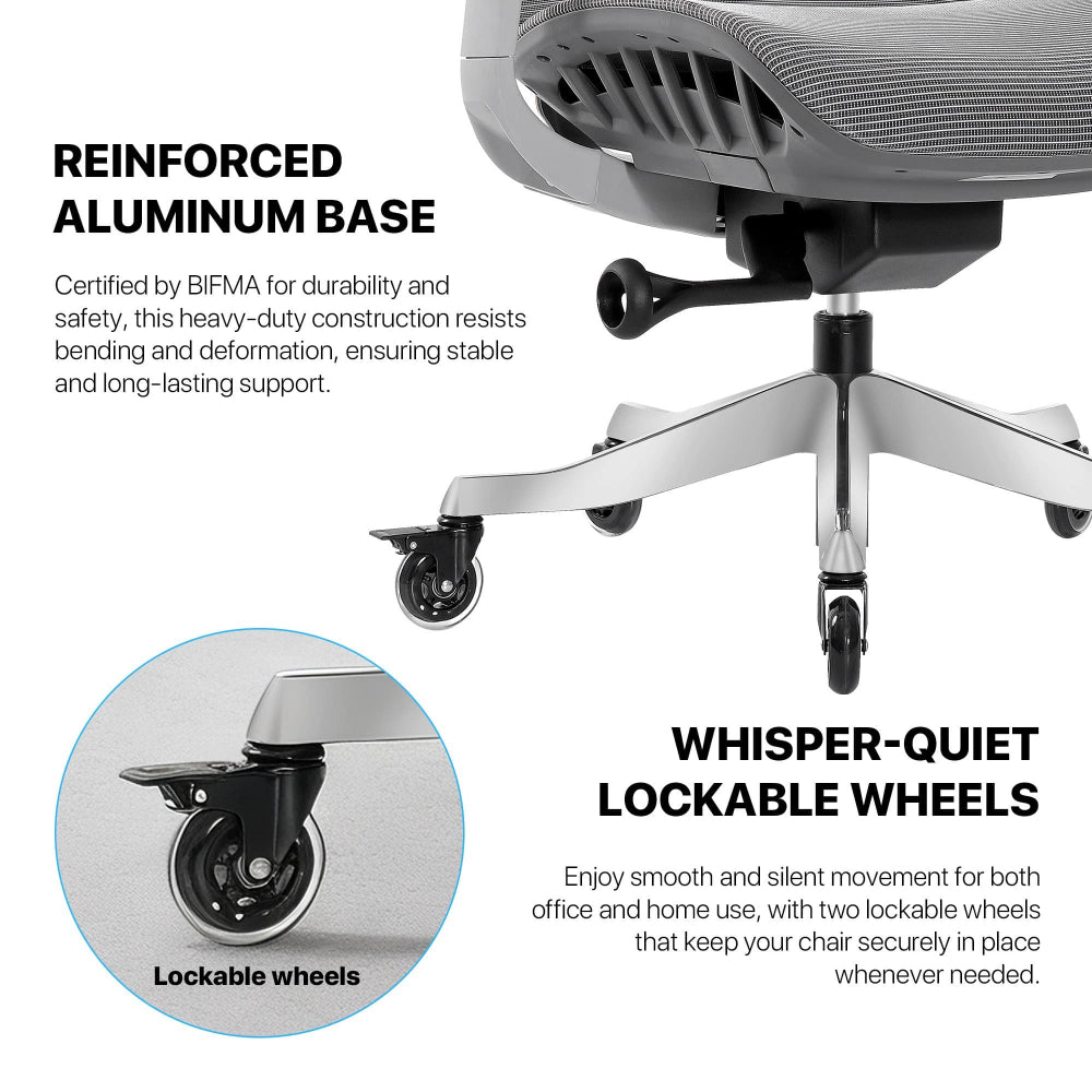 Fantech, OC1 PRO Professional Ergonomic Chair for All-Day Work Comfort Gray, CHAIR D60