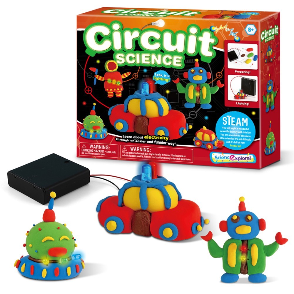 Plasticine, Circuit Science Toy Educational Gift Set Scientific Experiment Set Electricity Teaching Aids Kids Intellectual Toy