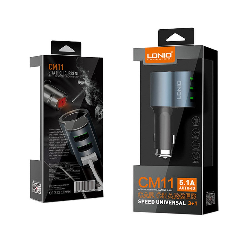 Ldnio, 3 Ports Universal Mobile 5.1A Car Charger, Cm11