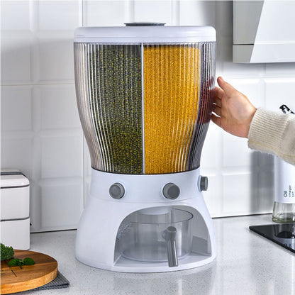 Cool Gift, 360 Degree Rotating Dry Food Dispenser, 10Kgs - 4 Section, Available in Different Colors