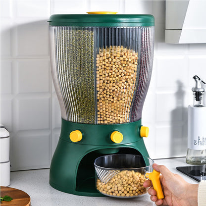 Cool Gift, 360 Degree Rotating Dry Food Dispenser, 10Kgs - 4 Section, Available in Different Colors
