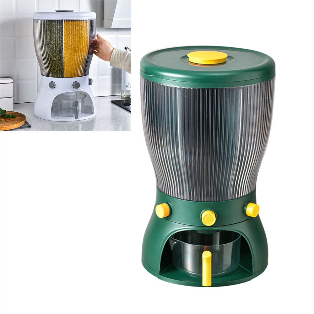 Cool Gift, 360 Degree Rotating Dry Food Dispenser, 10Kgs - 4 Section, Available in Different Colors