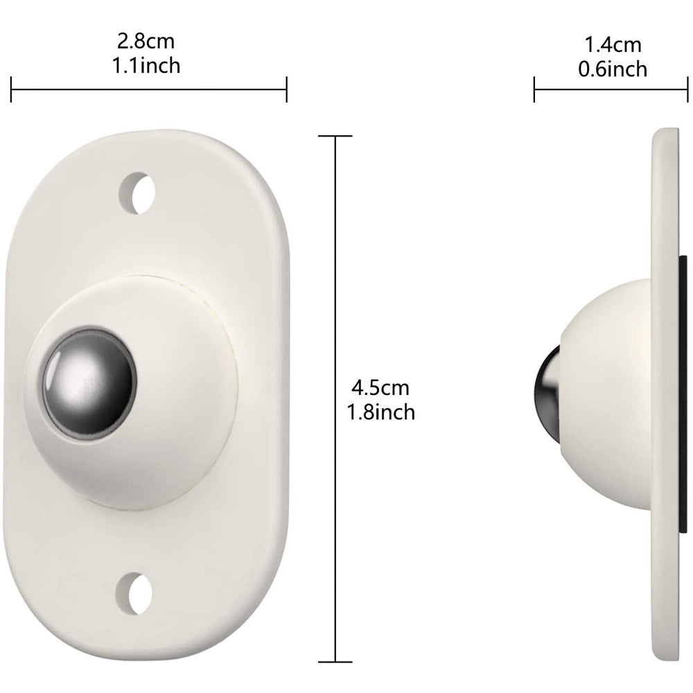 Cool Gift, 4 Pcs Stainless Steel Self Adhesive Mini Swivel Casters Wheels