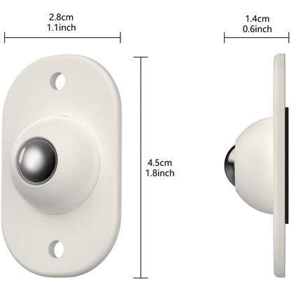 Cool Gift, 4 Pcs Stainless Steel Self Adhesive Mini Swivel Casters Wheels