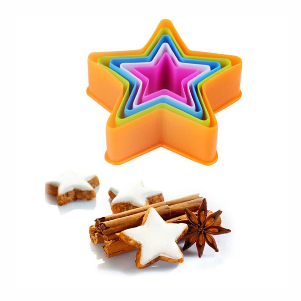 Cool Gift, 5 Pcs shapes Plastic Cookie Cutter Mold Set, Available in Different Models
