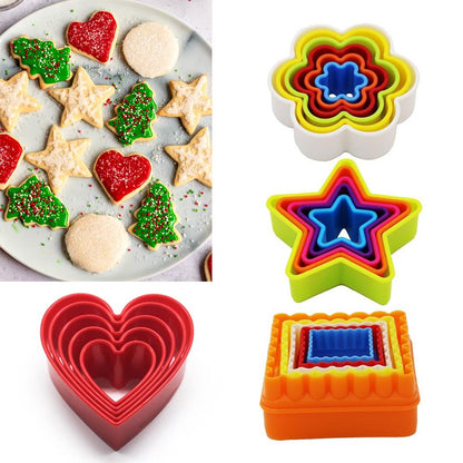 Cool Gift, 5 Pcs shapes Plastic Cookie Cutter Mold Set, Available in Different Models