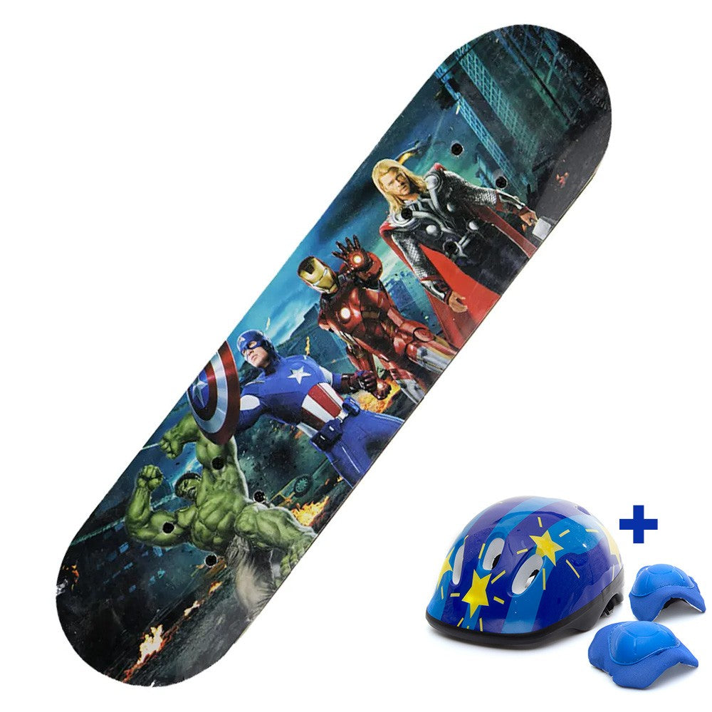 Cool Gift, 80Cm Skateboard For Children With Safty Kit, Available in Different Colors