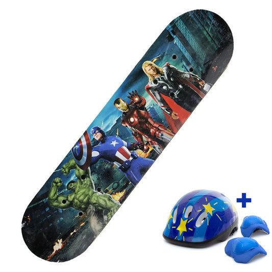 Cool Gift, 80Cm Skateboard For Children With Safty Kit, Available in Different Colors
