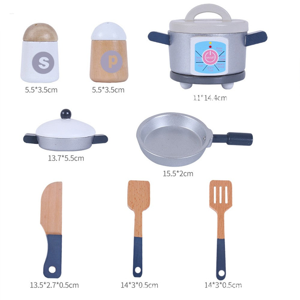 Cool Gift, Japanese Wooden Kitchen C For Kids, Included Accessories