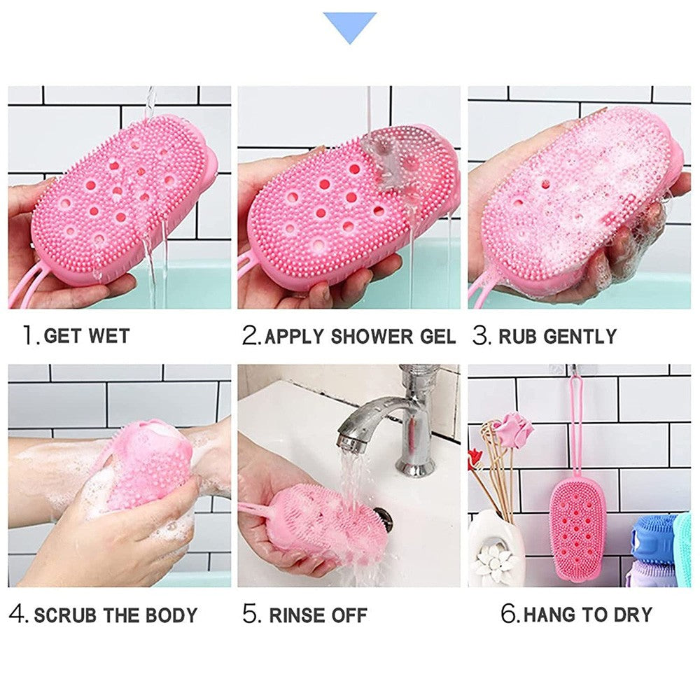 Cool Gift, Soft Silicone Shower Brush, Available in Different Colors