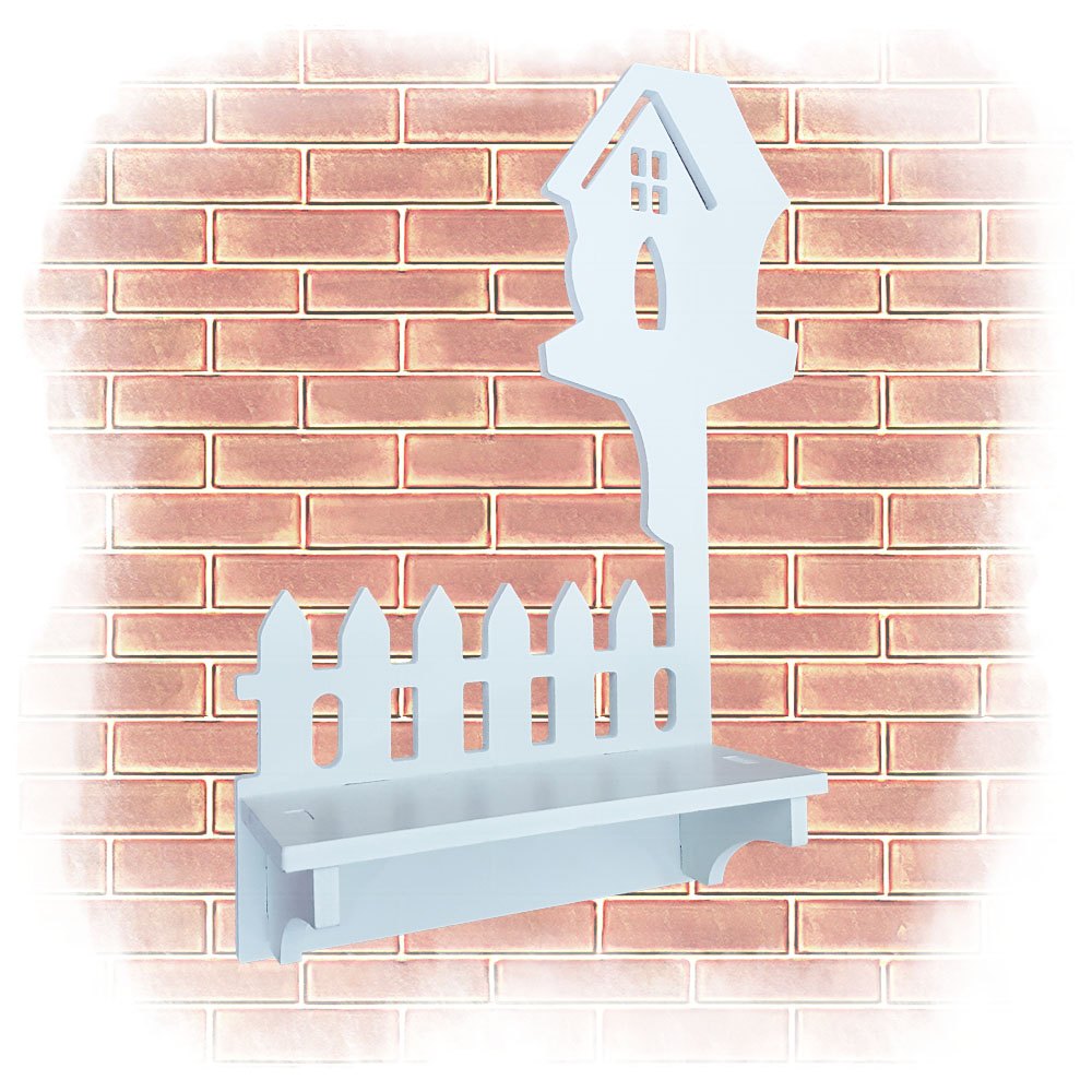 Cool Gift, Wood Bird House Wall Shelf