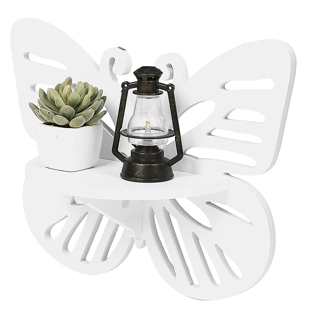 Cool Gift, Wood Butterfly Wall Shelf