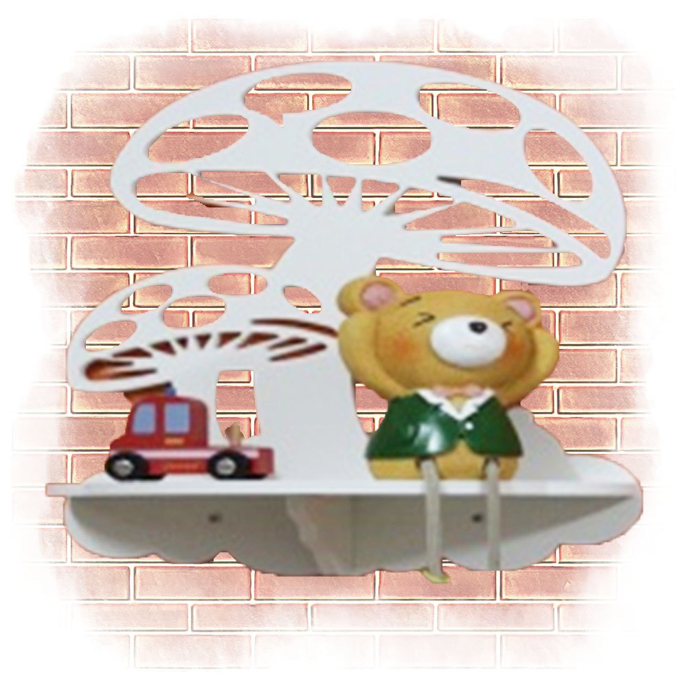 Cool Gift, Wood Mushrooms Wall Shelf