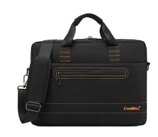 Coolbell, Laptop Shoulder Bag, Laptop Or Tablet, Sleek, Durable And Water-Repellent Fabric, Lightweight Toploader, Business Casual Or School, Black