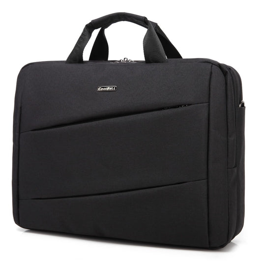 Coolbell, 3 In 1 Laptop Bag - Canvas Messenger Bag, 17-17.3 Inch Mens Laptop Backpack Convertible Computer Backpack Handbags Satchel Bag For Travel, Black 15 16 Inch Work Bag For Men | Water Resistant