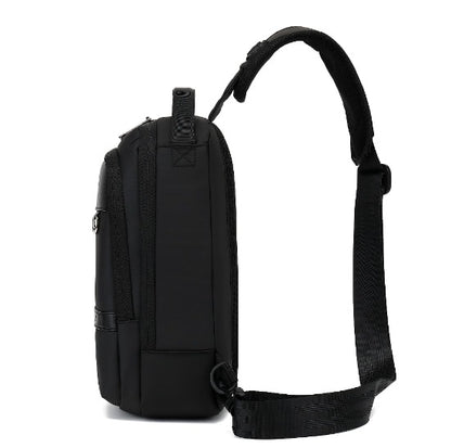 Coolbell, Sling Bag, Chest Bag, Water Resistant, College Student Black With Usb Charging Port, Black