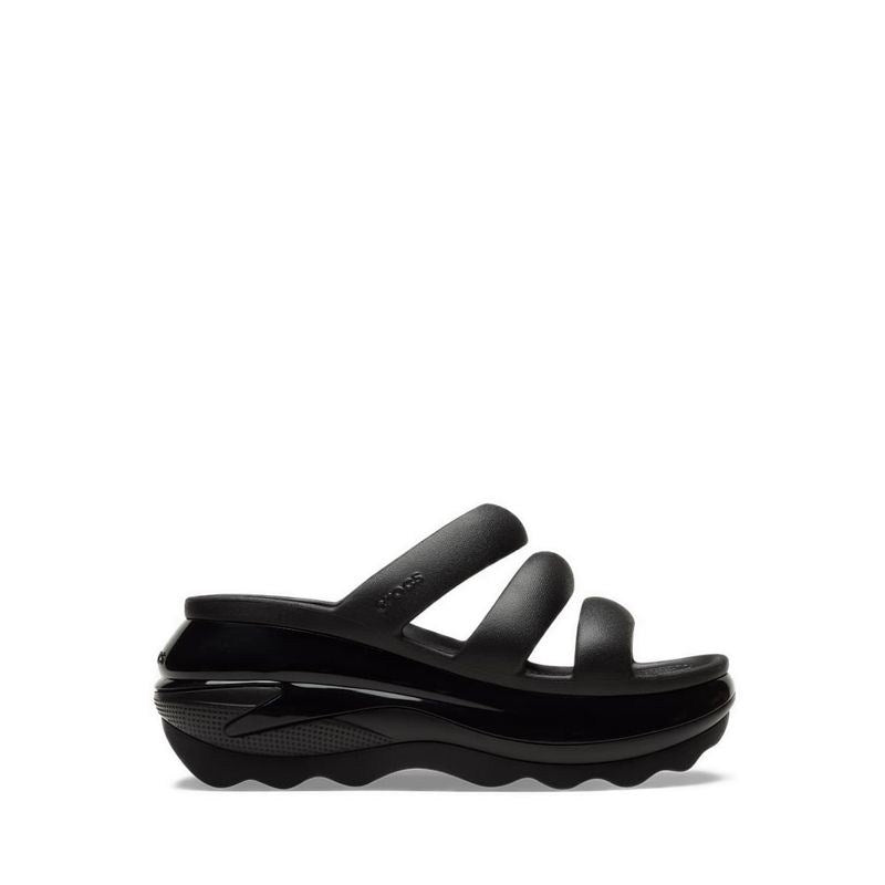 Crocs, Mega Crush Triple Strap Unisex Sandal - Black, Available in Different Sizes