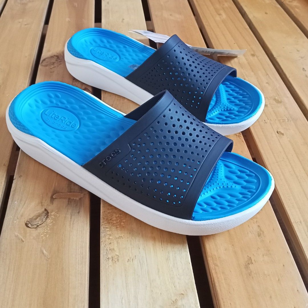 Crocs, Literide Slide Navy, Available in Different Sizes