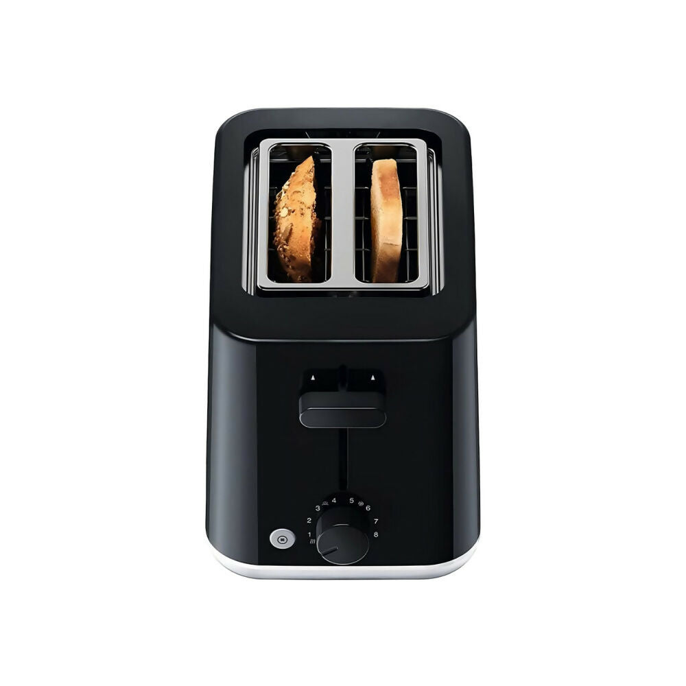 Braun Breakfast Double Slot Toaster, 8 Roast Levels and Defrost Function, 900W [Black], HT1010BK