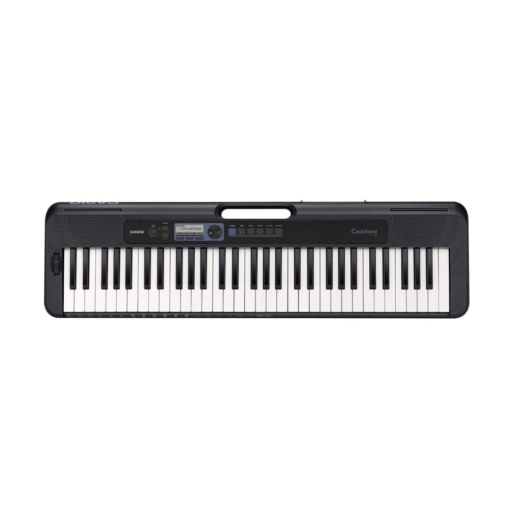 Casio, Standard Keyboard, 61 Standard Size Keys, 2 Sensitivity Levels, Off, Built-In Tones: 400, Built-In Songs: 60, CT-S300C2