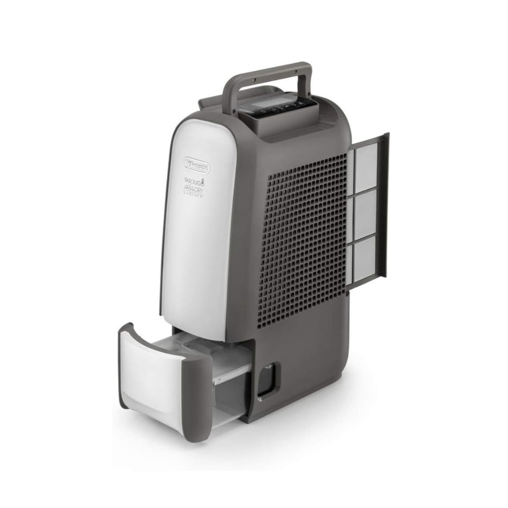 Delonghi Dessicant Digital Silent Dehumidifier 7.5L - 20L Day + Lonizer-Timer, DADDNS80