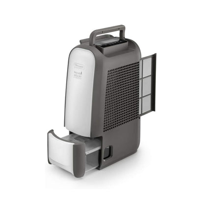 Delonghi Dessicant Digital Silent Dehumidifier 7.5L - 20L Day + Lonizer-Timer, DADDNS80
