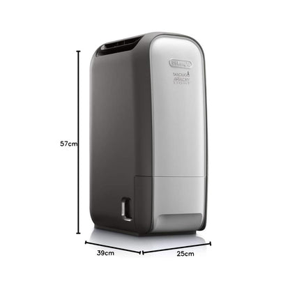 Delonghi Dessicant Digital Silent Dehumidifier 7.5L - 20L Day + Lonizer-Timer, DADDNS80