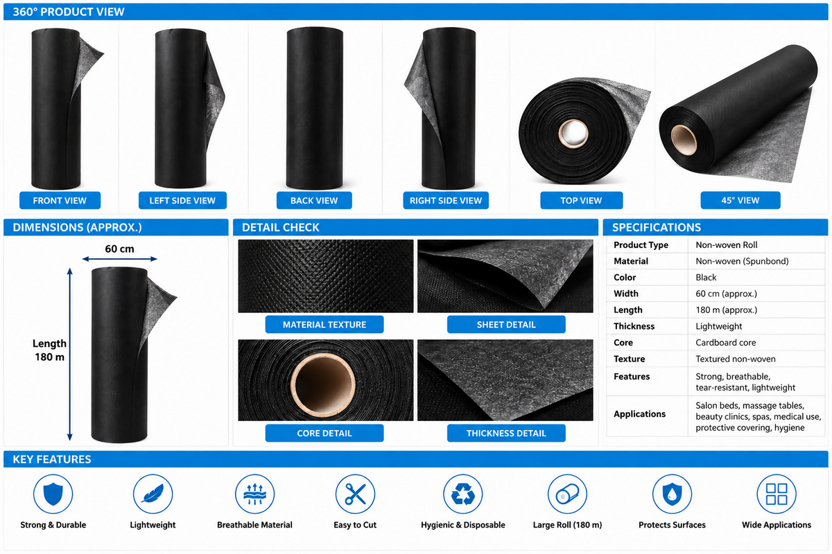 Disposable Perforated Non Woven Table Cover 80*180Cm 1 Roll 50 sheets